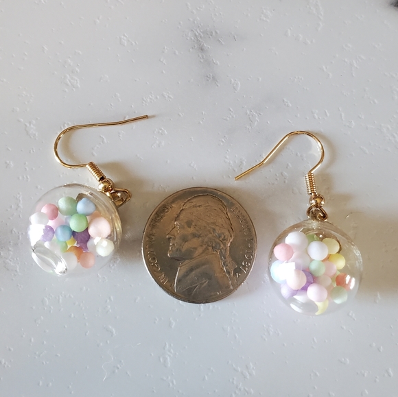 Gumball Candy Jar Earrings - Picture 3 of 7